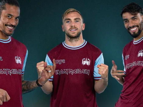 La nueva camiseta conjunta del West Ham y Iron Maiden