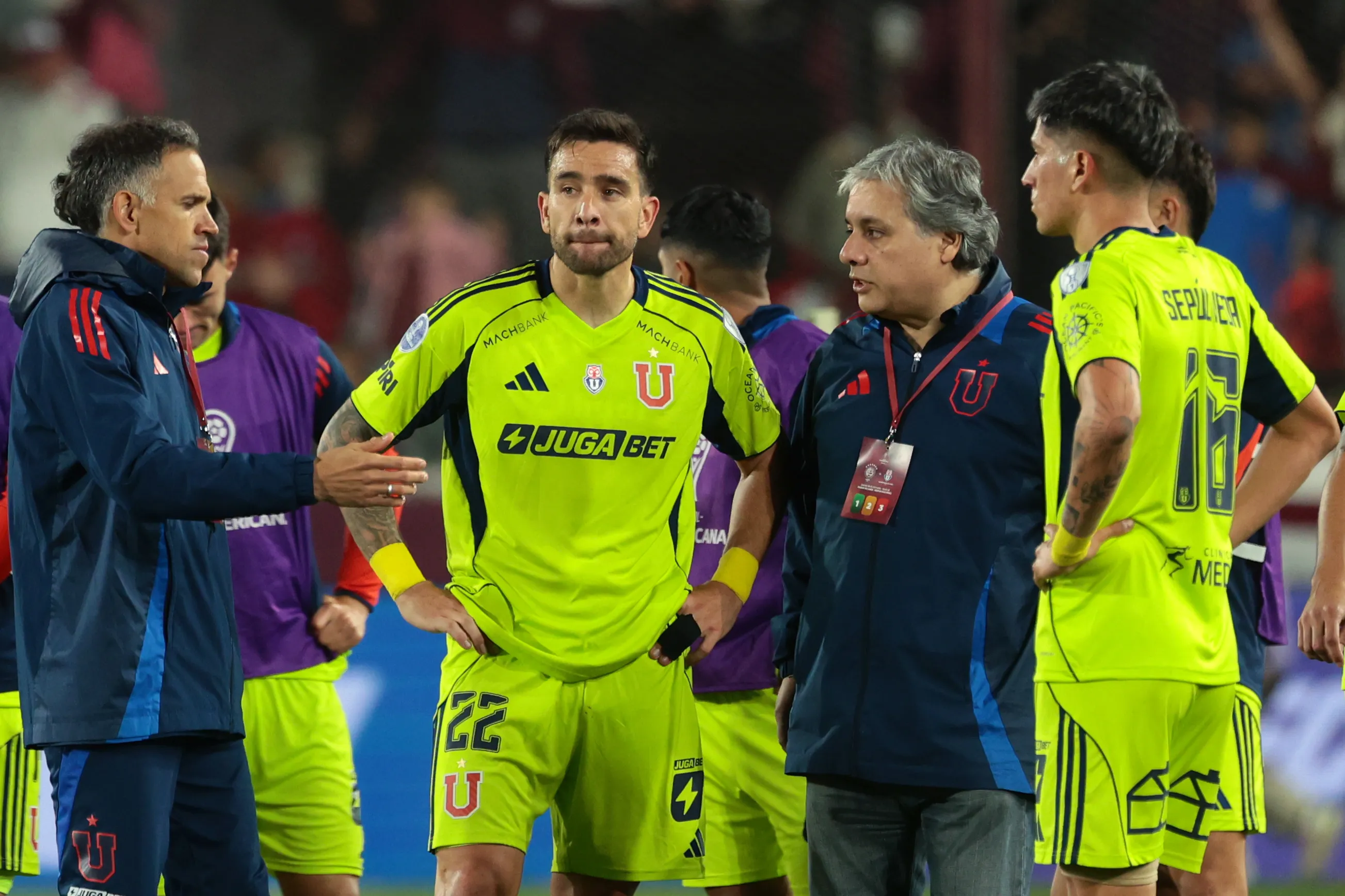 La U quedó eliminada en las semifinales de la Copa Sudamericana. Foto:  Javier Vergara/Photosport