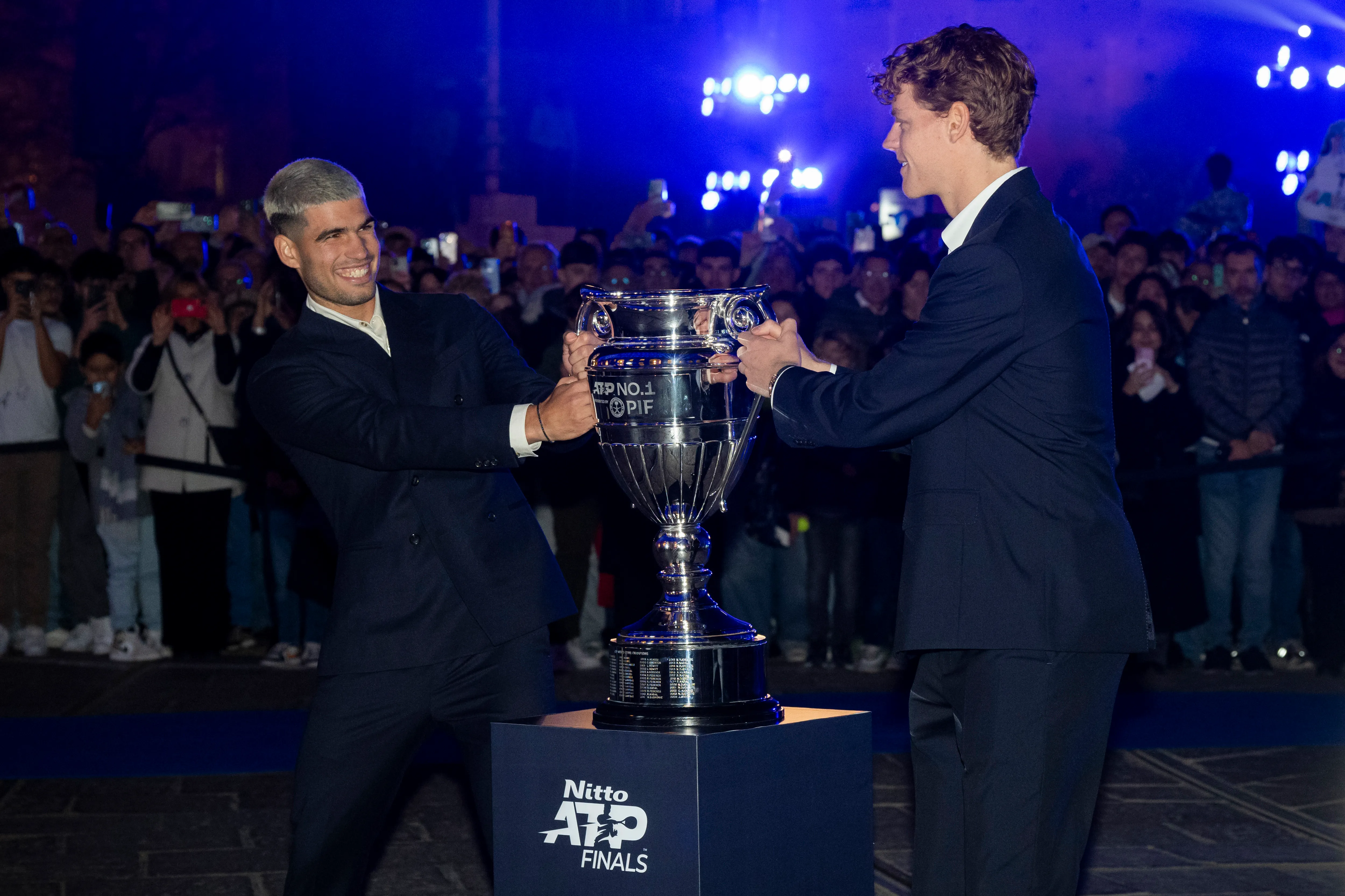 Carlos Alcaraz y Jannik Sinner animarán el ATP Finals 2025.  (Photo by Giorgio Perottino/Getty Images for Citta Di Torino )