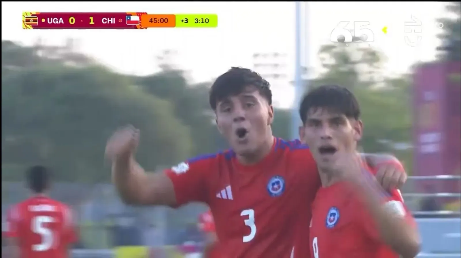 La celebración del primer gol de la Roja en el Mundial Sub 17.