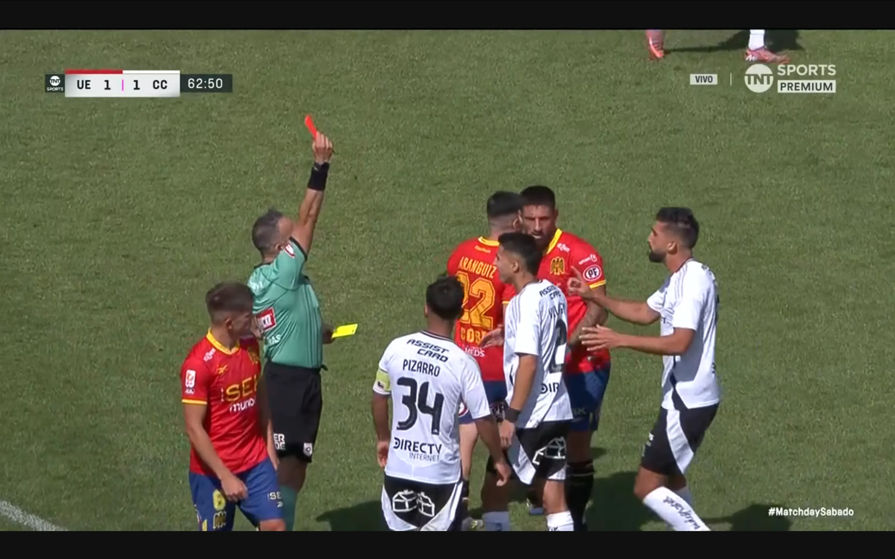 Jonathan Villagra fue expulsado en Colo Colo | Photosport