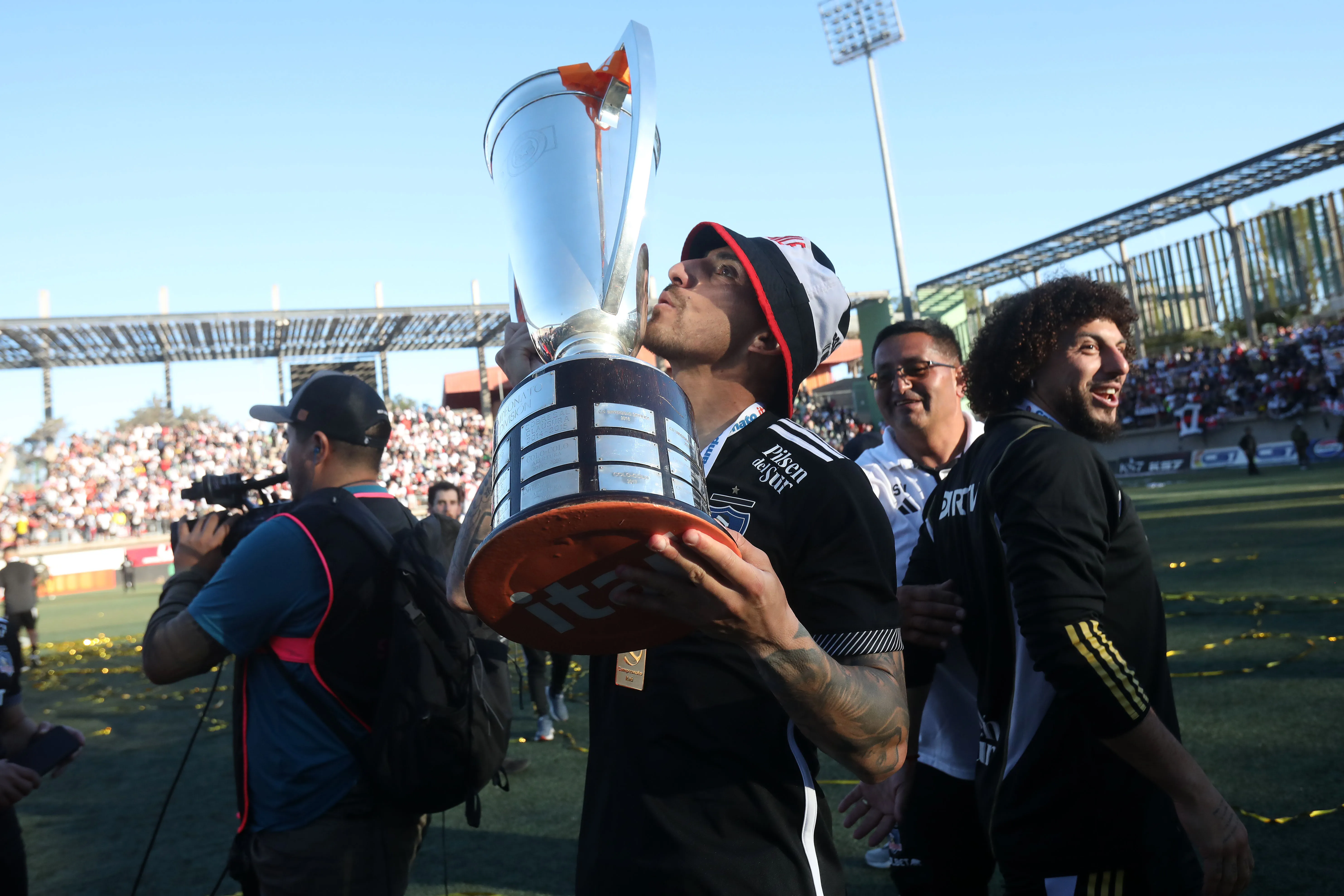 Javier Correa recordó el título del 2024 que Colo Colo le ganó a la U, pero con la mira puesta en el presente. Foto: Photosport.