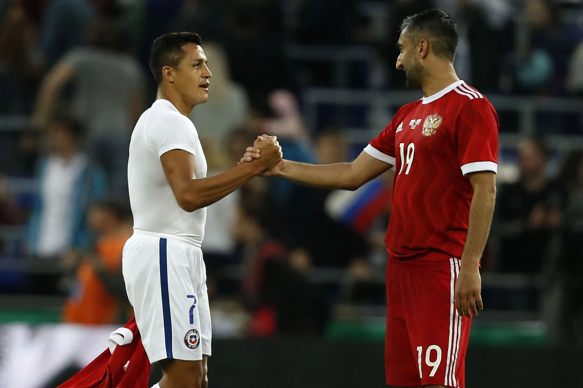 Alexis el el amistoso contra Rusia en 2017: histórico mundialista eslavo no lo extrañará porque “está viejo”.