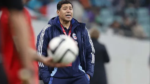 Nicolás Córdova en la victoria de la Roja ante Rusia.