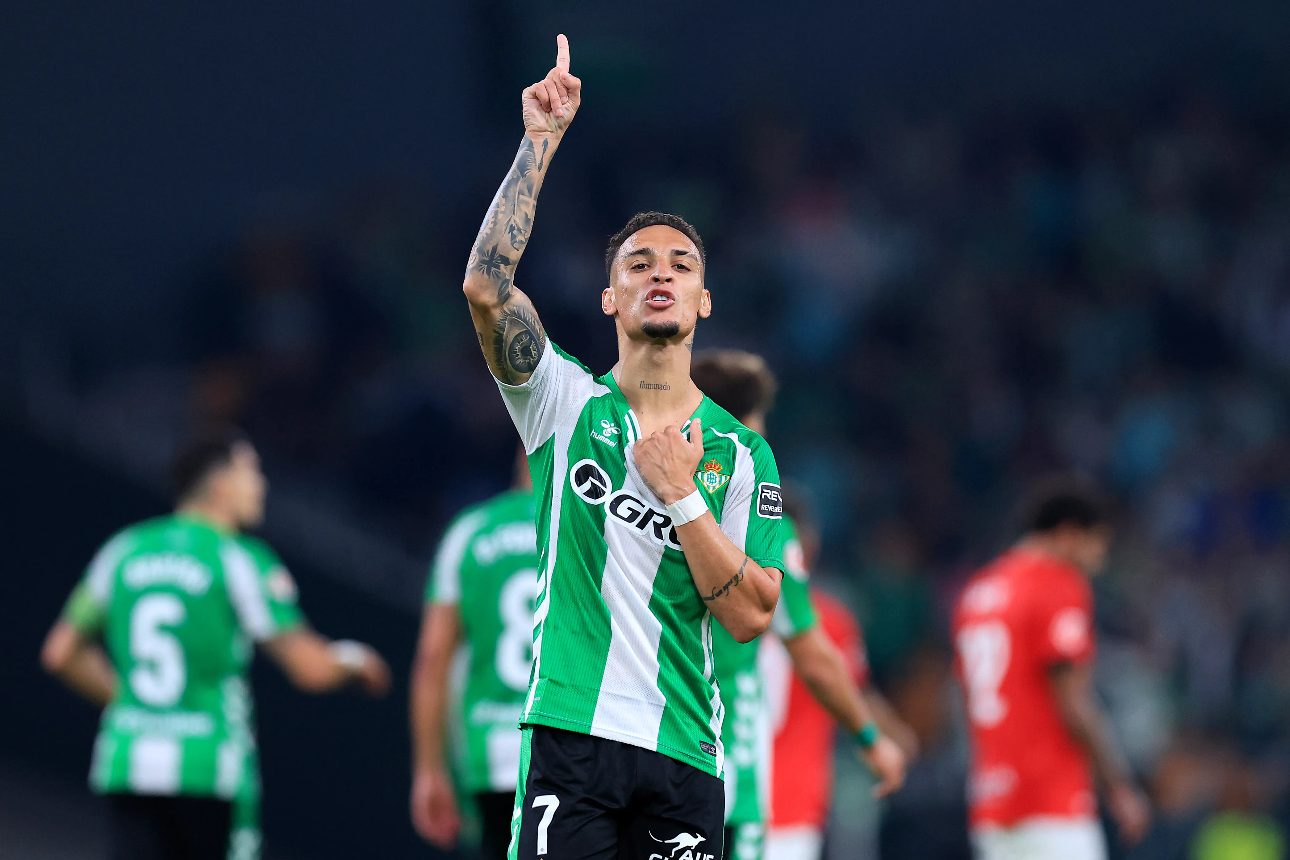 Antony, una de las grandes figuras del Betis. (Fran Santiago/Getty Images).