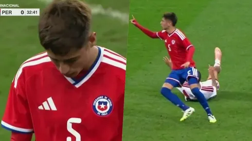 Iván Román vio la roja en el primer tiempo.