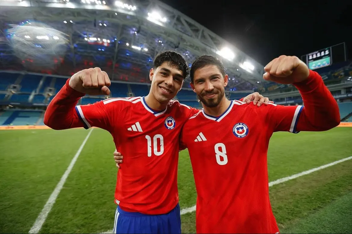 Darío Osorio y Felipe Loyola marcaron para la Roja ante Perú. Foto: Carlos Parra / FFCh.