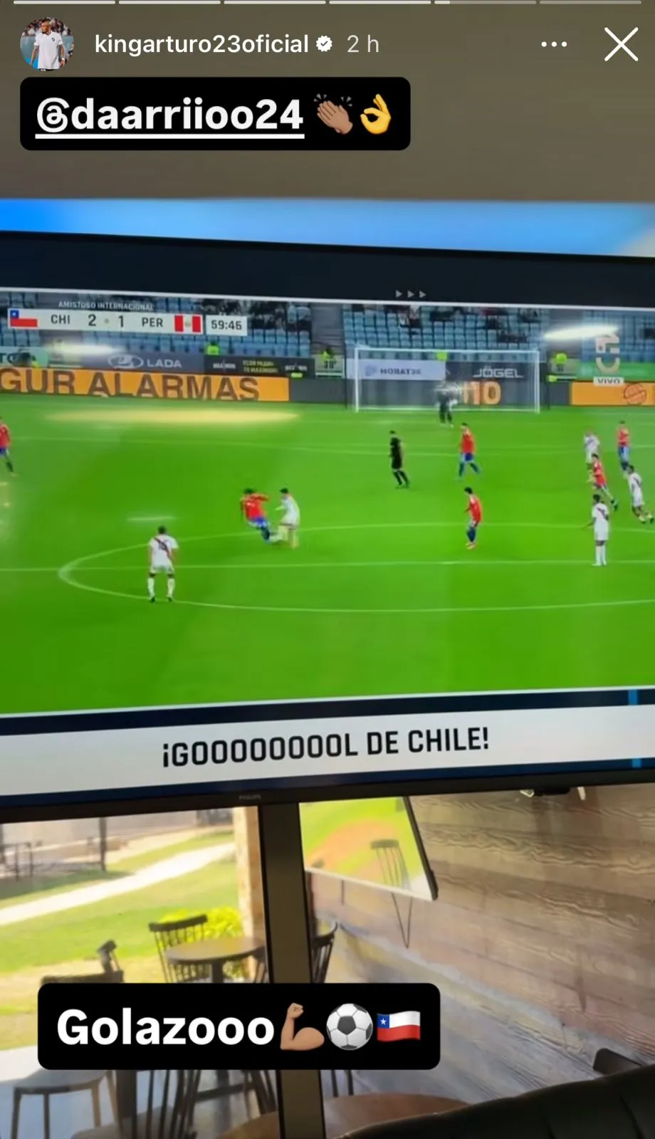 Vidal se volvió loco con el gol de Darío Osorio en la Roja.