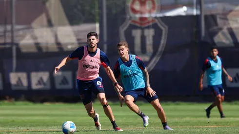 Los dos nuevos jugadores en los entrenamientos de la U.