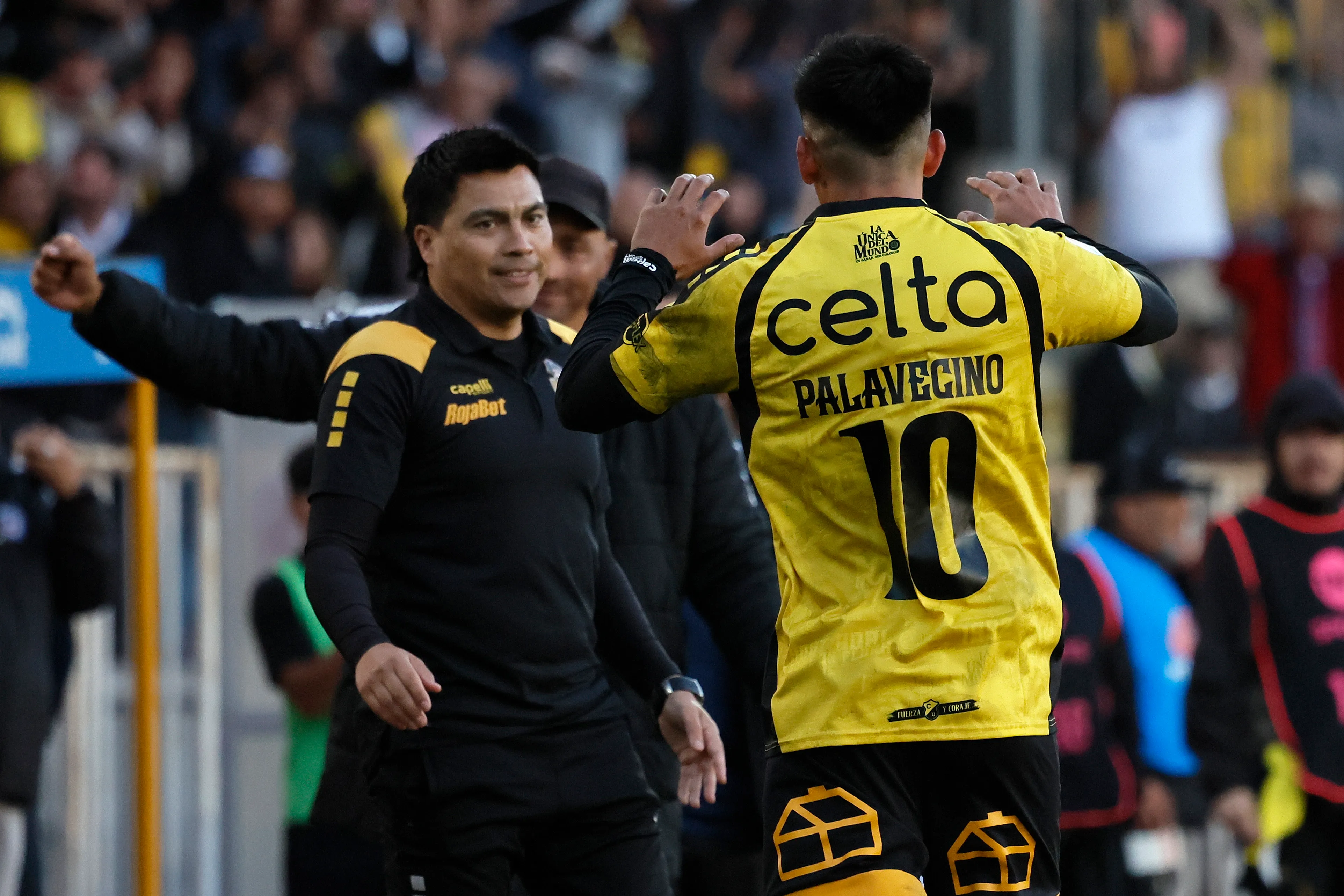 Matías Palavecino celebra junto a Esteban González. (Andrés Piña/Photosport).