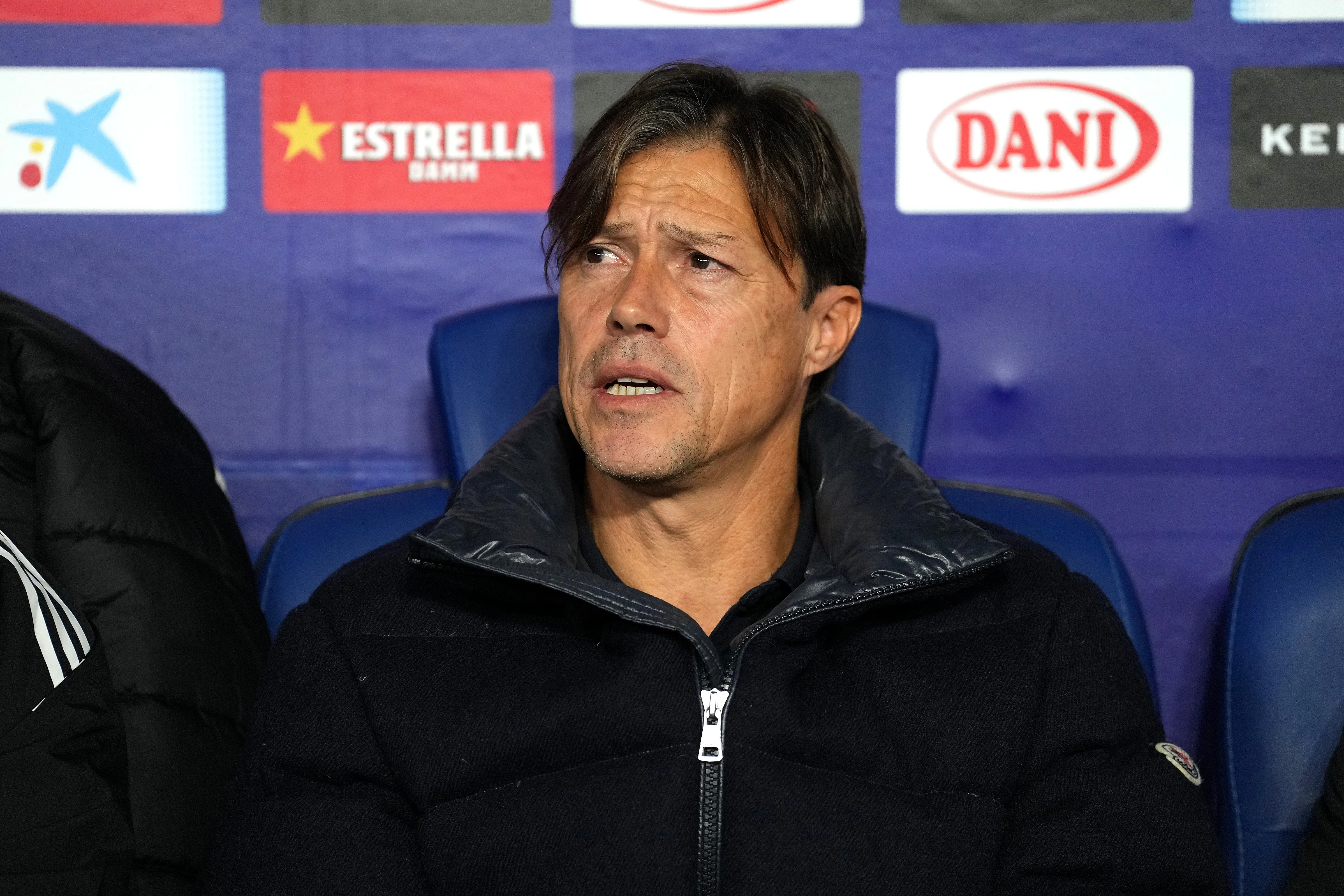 Matías Almeyda en la visita del Sevilla al Espanyol. (Alex Caparros/Getty Images).