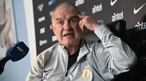 Bielsa en su reciente conferencia.