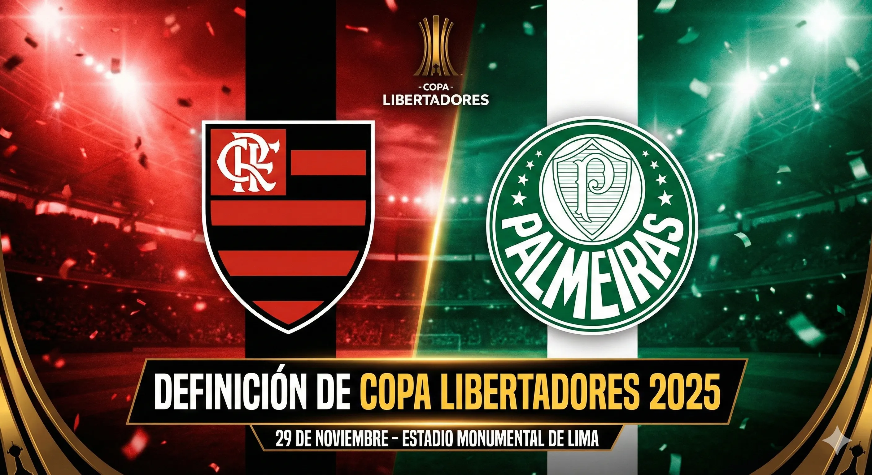 Flamengo y Palmeiras disputarán la final de Copa Libertadores 2025 este sábado 29 de noviembre.