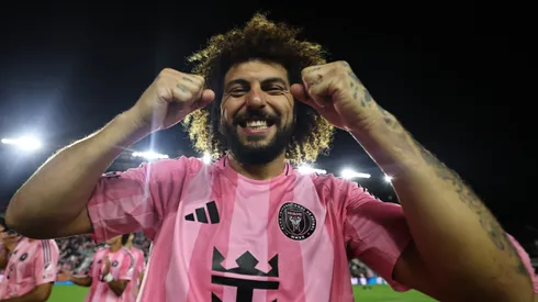 Maximiliano Falcón celebrando con Inter Miami.