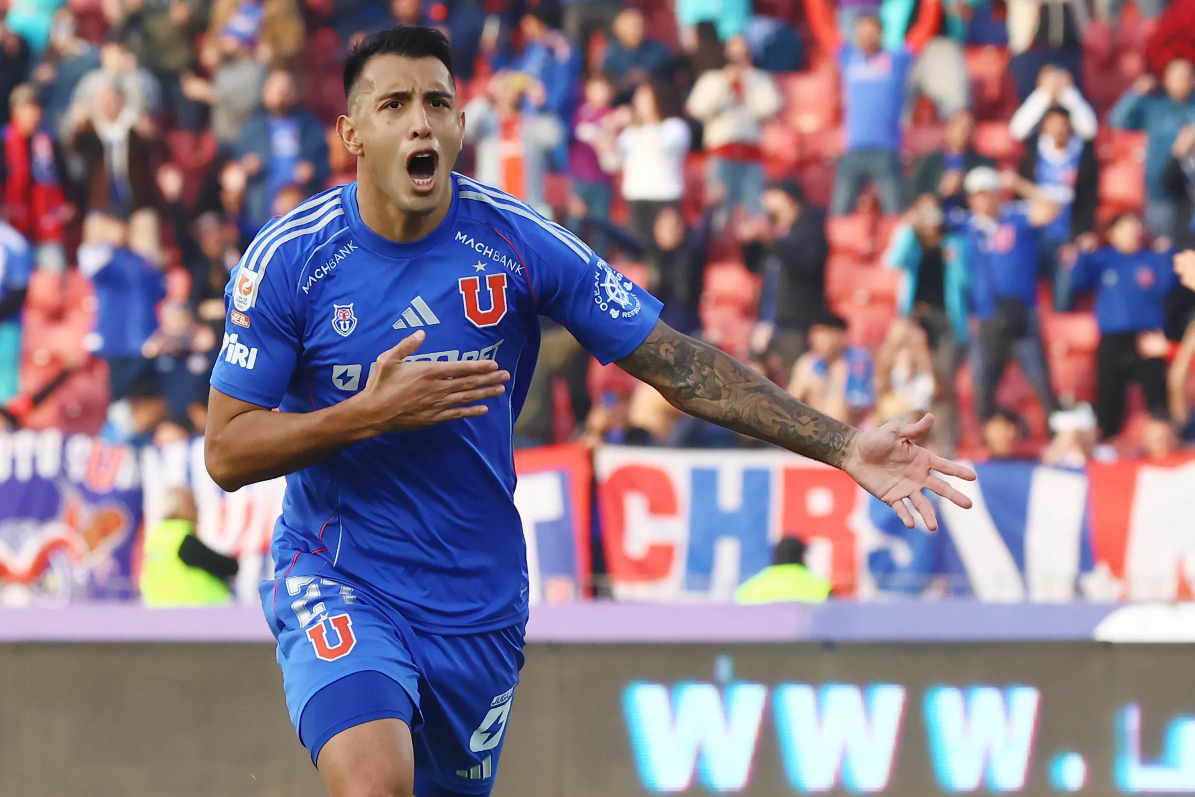 Rodrigo Contreras ha convertido diez goles con la camiseta de Universidad de Chile. | Foto: Photosport.