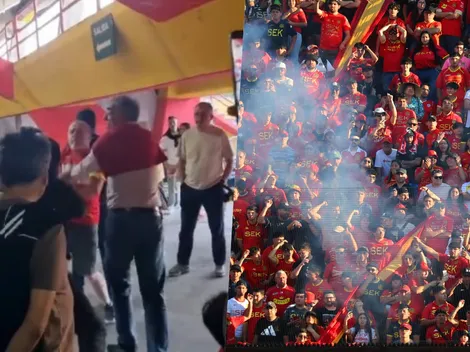 Hincha de Unión Española encara a dirigente y todo termina en pelea