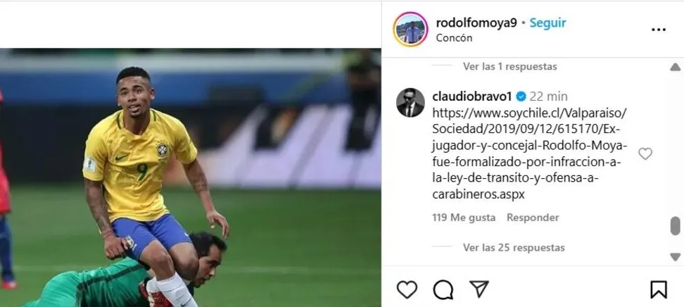 El posteo de Bravo para responderle a Moya