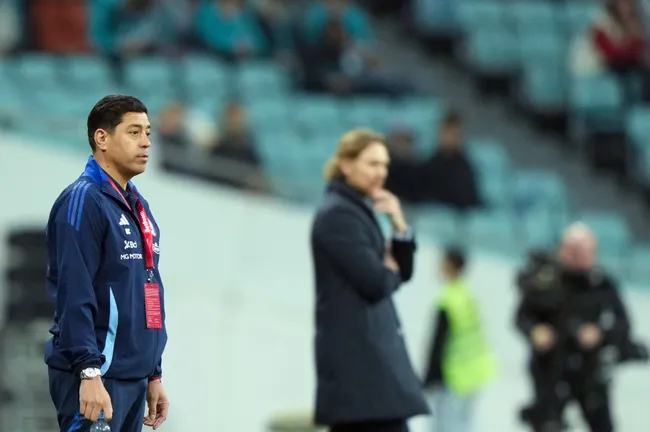Nicolás Córdova en el amistoso que Chile le ganó a Rusia en Sochi. (Sipa/Photosport).
