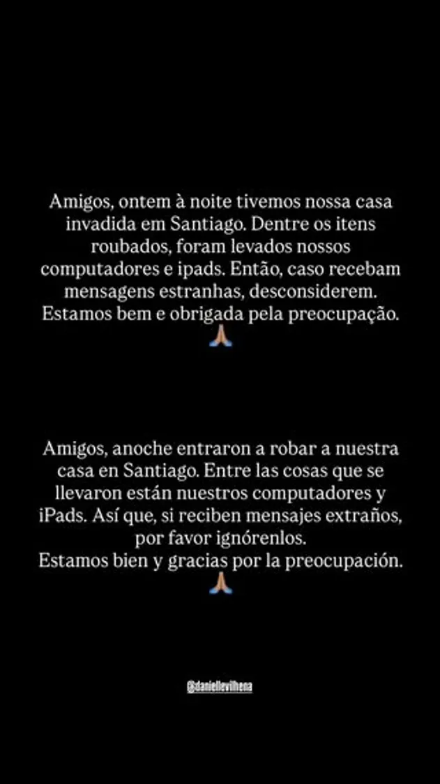 El mensaje de Tatiele Silveira tras sufrir robo