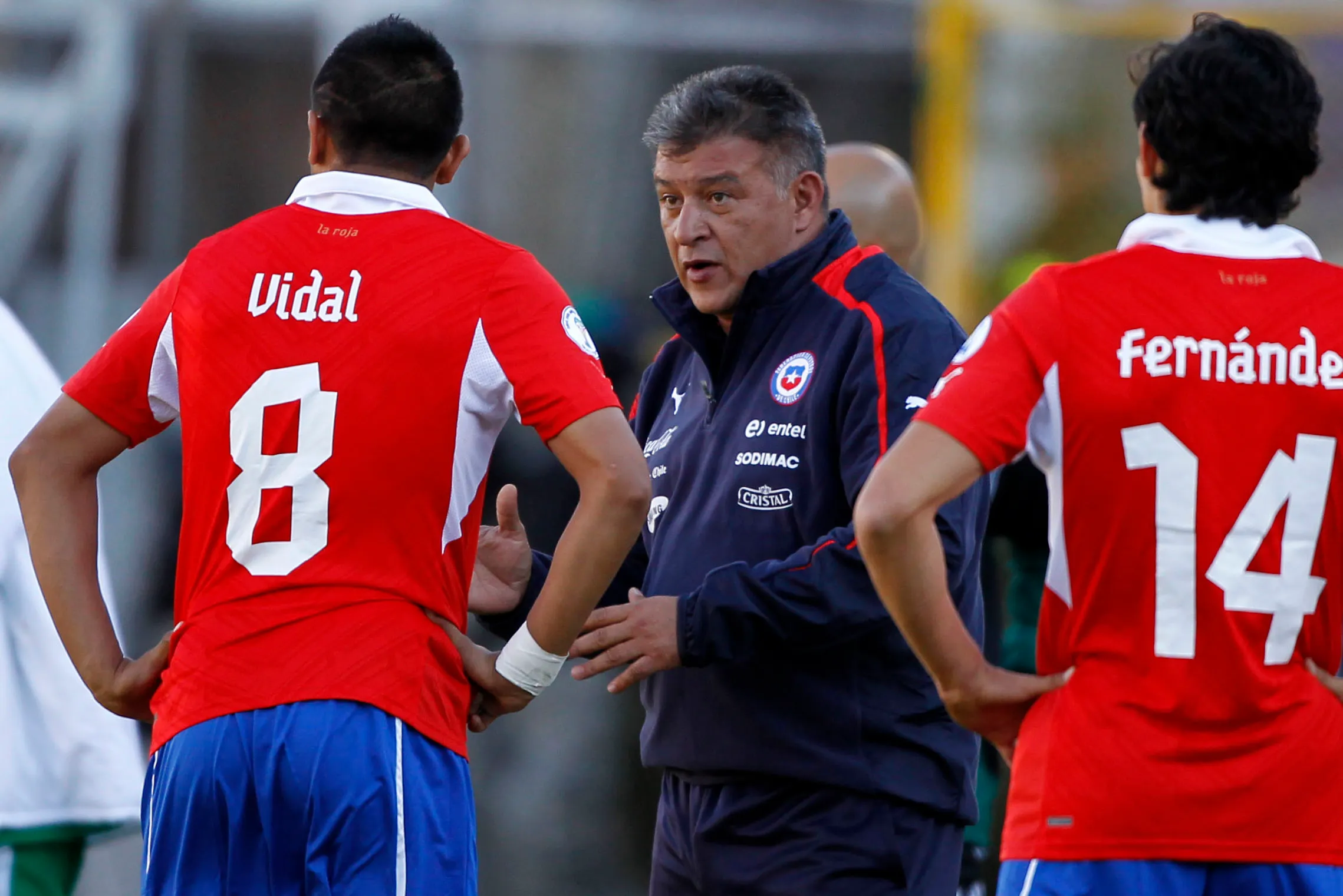 Claudio Borghi dirigió a Arturo Vidal en la Roja. (ANDRES PINA/PHOTOSPORT).