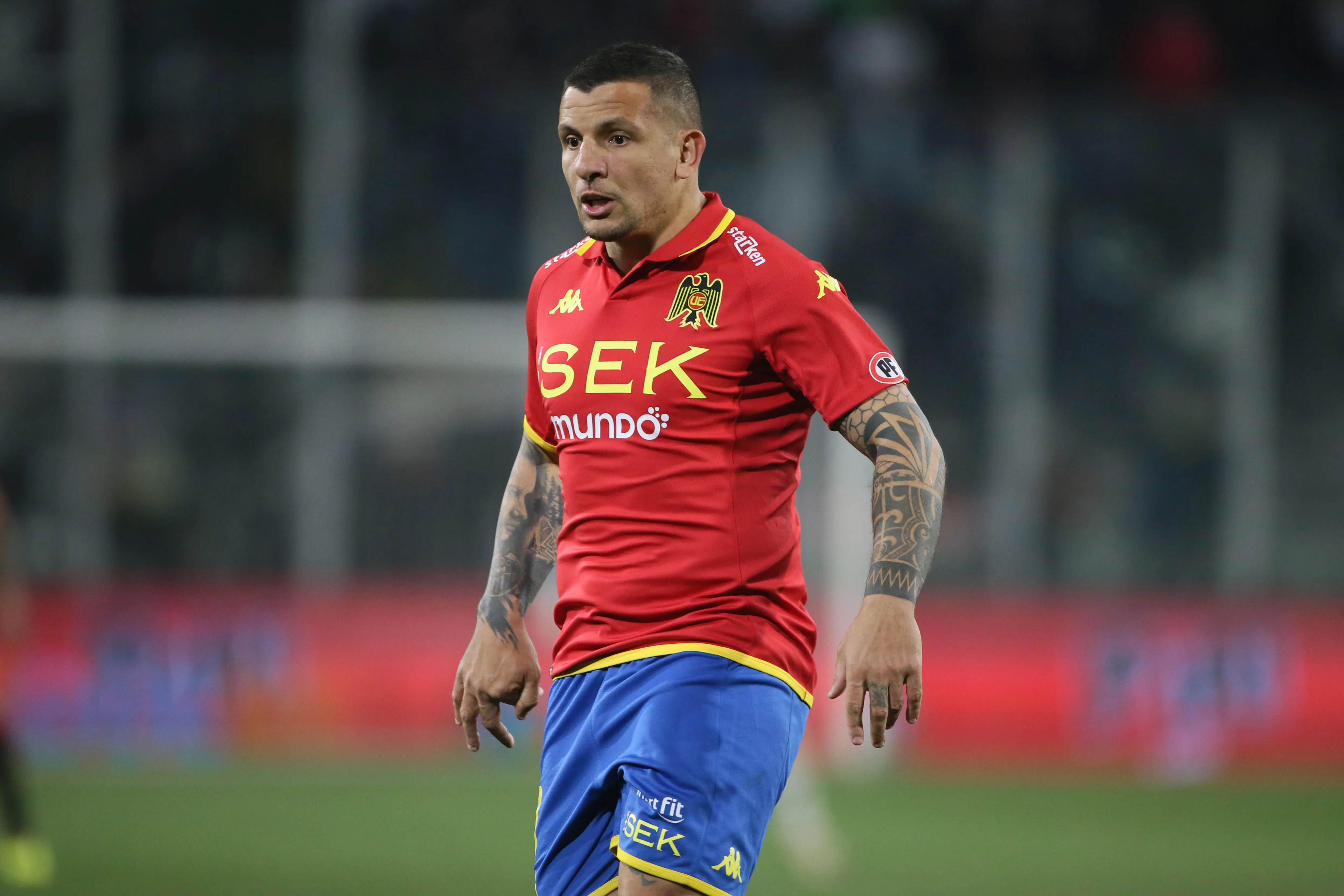 13 goles y 17 asistencias en 64 partidos acumula Emiliano Vecchio en Unión Española. (Foto: Jonnathan Oyarzun/Photosport)