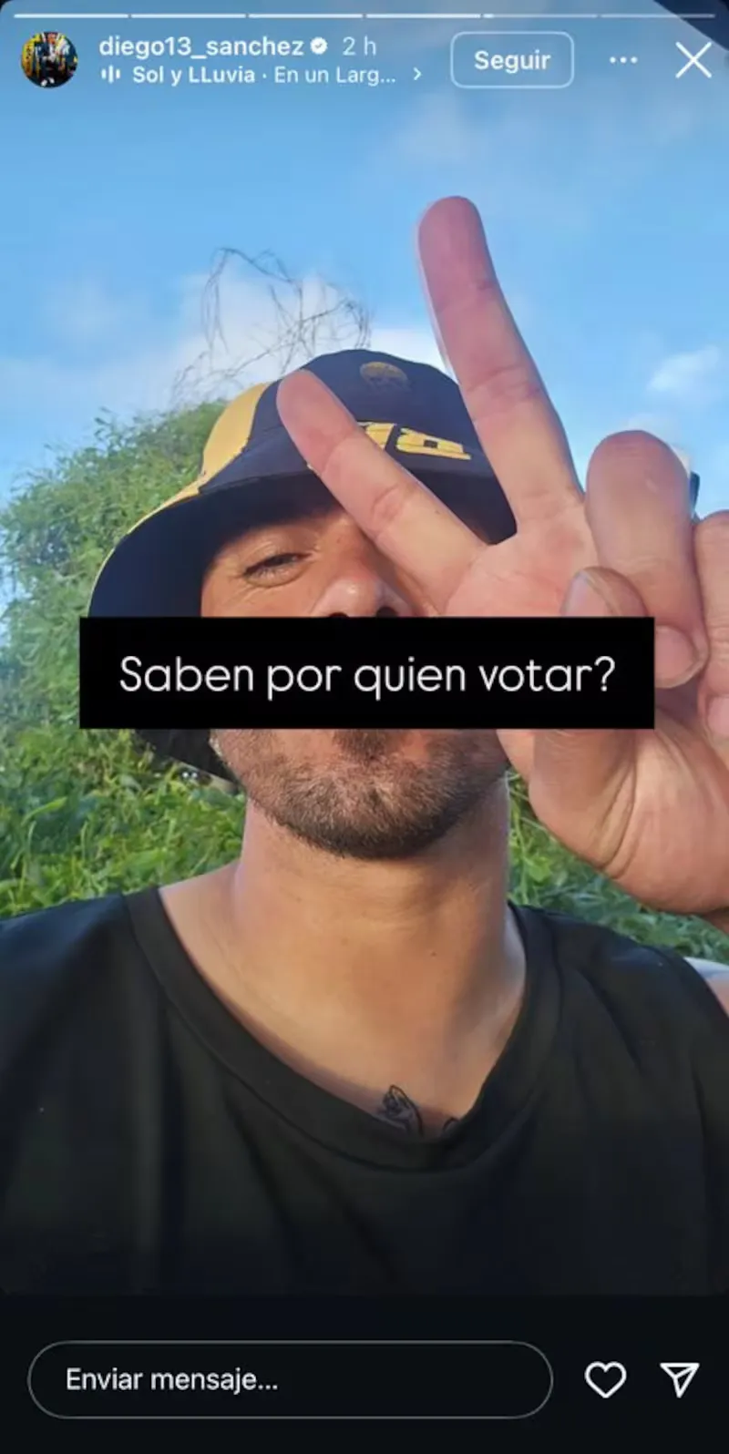 El gesto de Diego Sánchez sobre las elecciones.