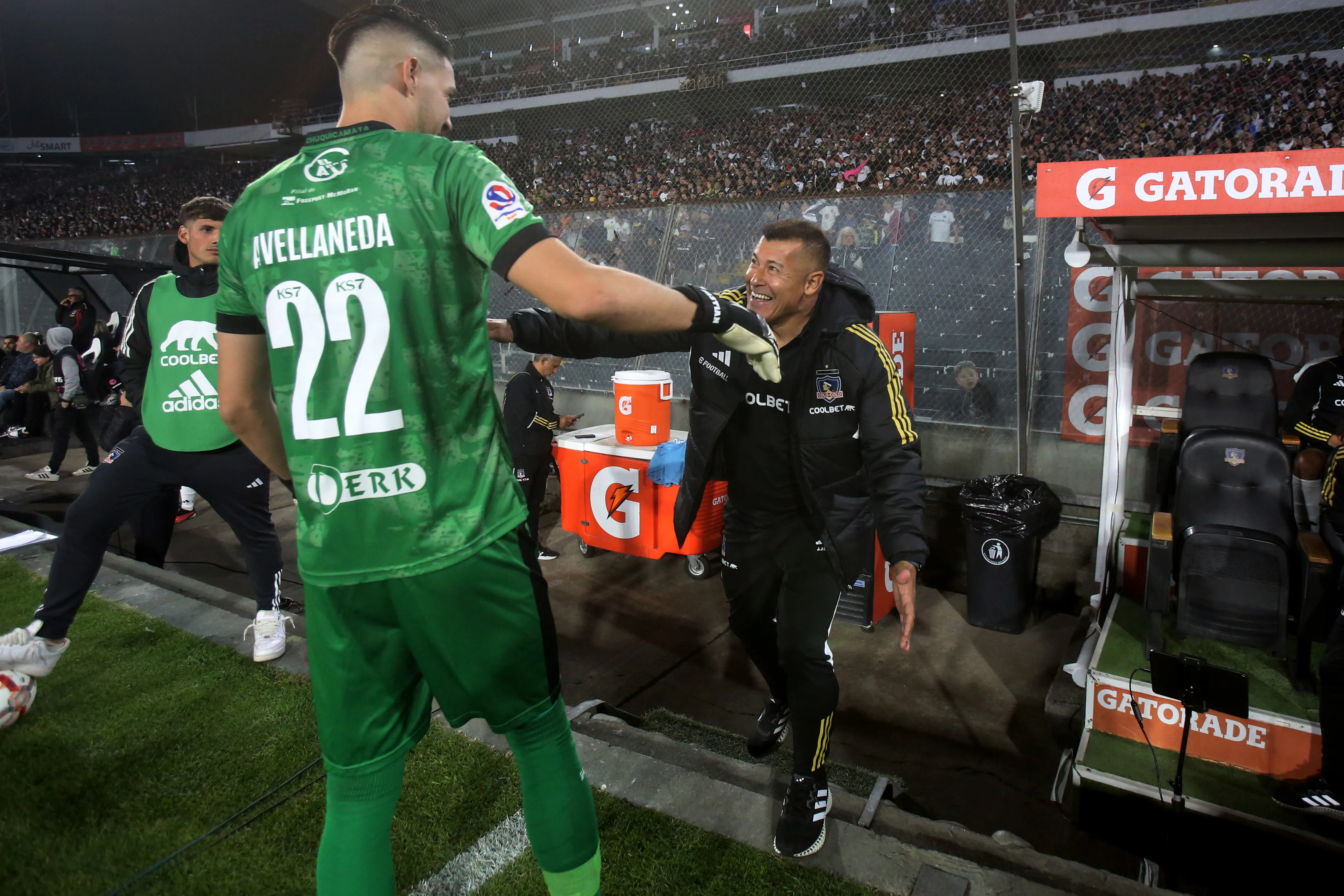 Nicolás Avellaneda y su reencuentro con Jorge Almirón. (Jonnathan Oyarzun/Photosport).