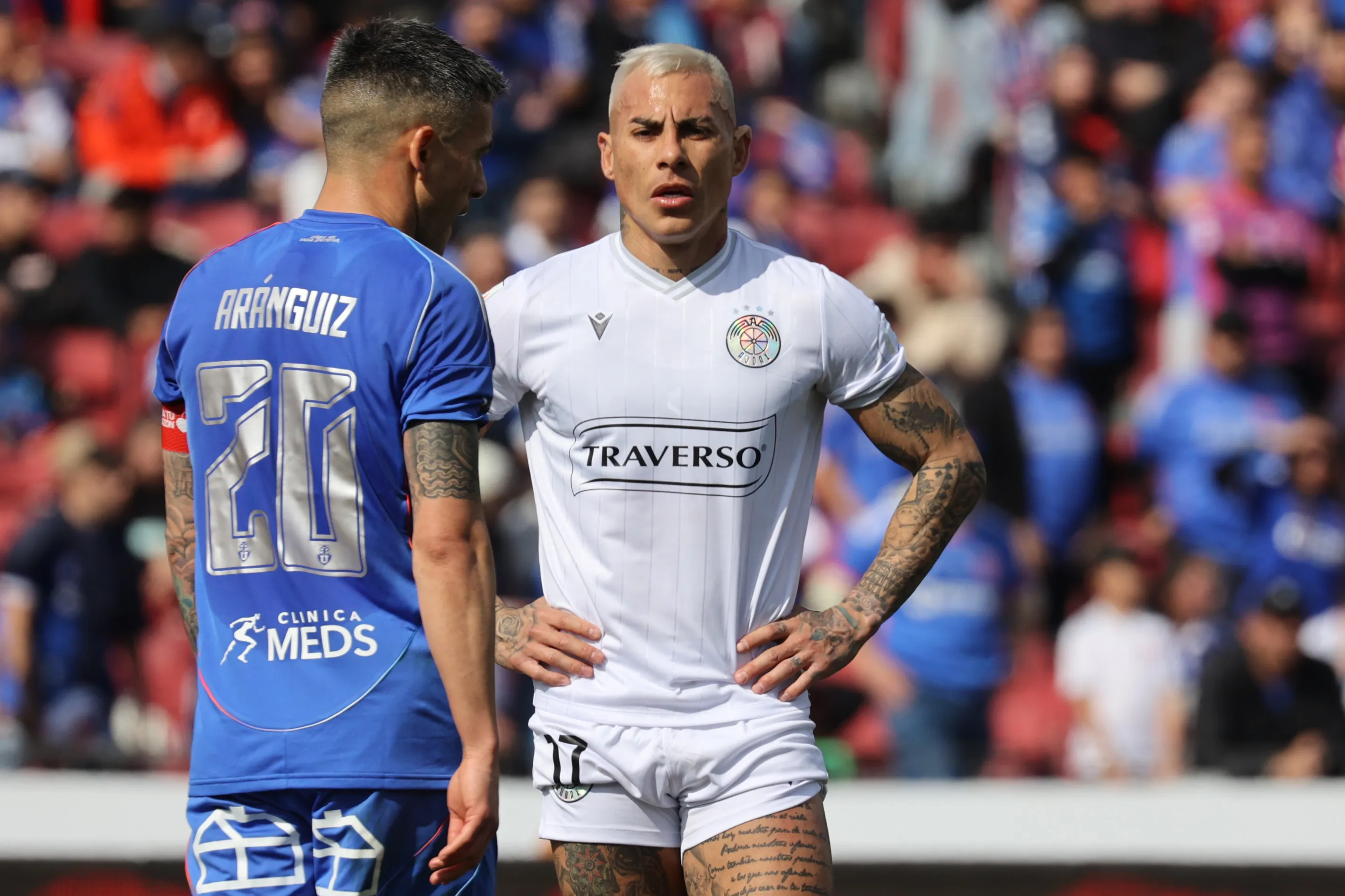 Eduardo Vargas se irá de Audax Italiano y Marcelo Díaz sueña con que vuelva a la U. Foto: Photosport.