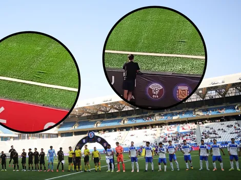 Video: Hinchas de la UC alertan mal estado de cancha del Claro Arena