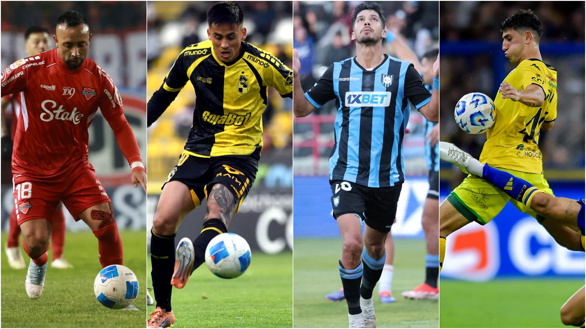 Bernardo Cerezo, Matías Palavecino, Jimmy Martínez y Justo Giani están a nada de ser refuerzos de Universidad Católica para el 2026. Foto: Photosport/Getty Images.