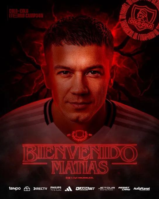 Así presentó Colo Colo a Matías Fernández Cordero en redes sociales. 