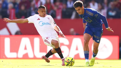 Alexis Sánchez en su último juego de liga con Sevilla.