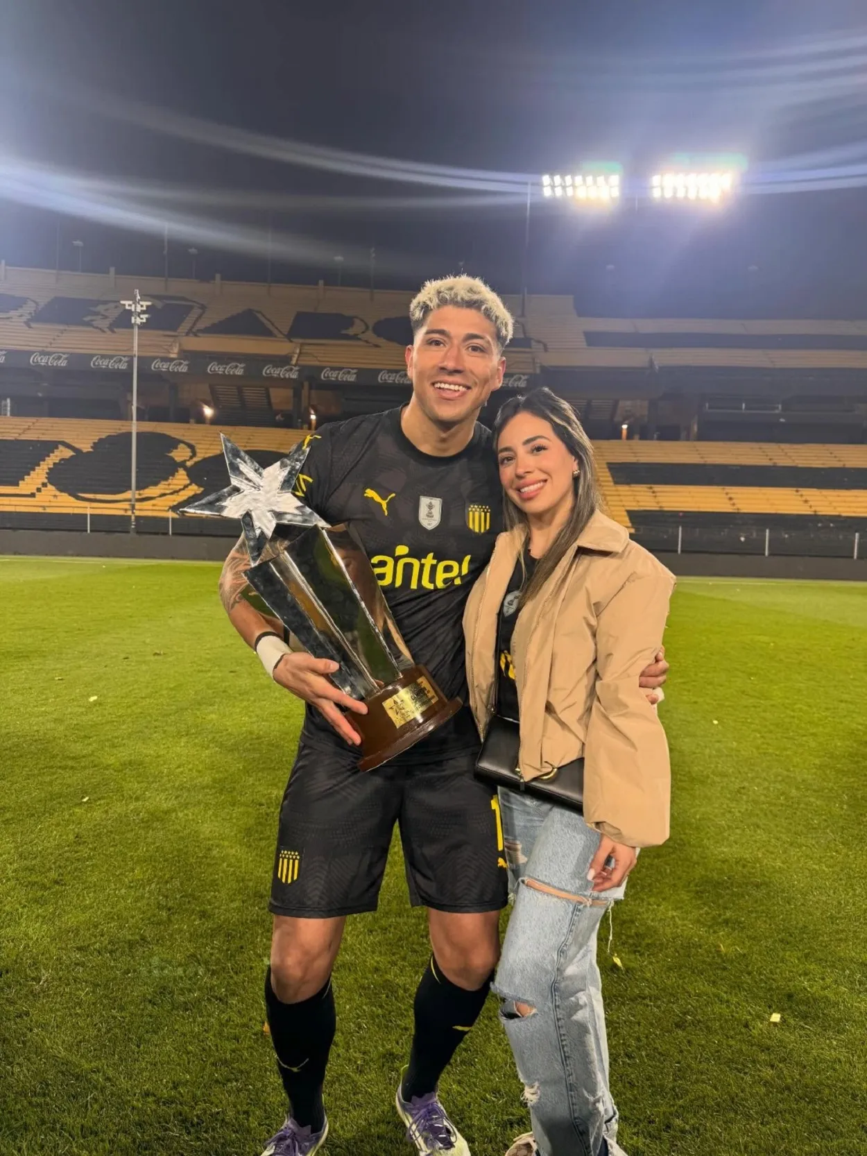 Brayan Cortés jugó 21 partidos en Peñarol. Imagen: Instagram