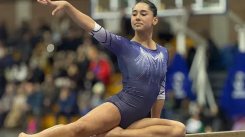 Isidora Jiménez Maturana, obtuvo el primer lugar en suelo en el Santo Domingo Gymnastics Classic 2025.