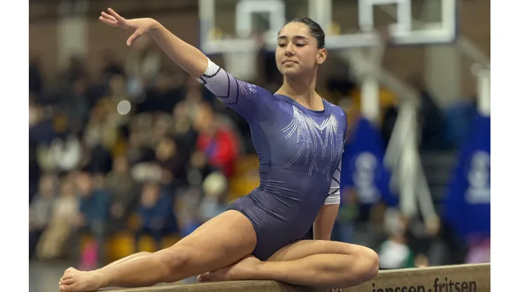 Isidora Jiménez Maturana, obtuvo el primer lugar en suelo en el Santo Domingo Gymnastics Classic 2025.
