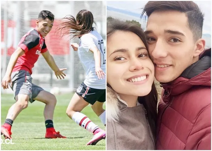 El ‘encontrón’ en cancha entre Branco Provoste y su pareja, Fernanda Contreras en 2017.