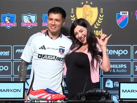 Pareja del nuevo refuerzo de Colo Colo festeja su arribo en conferencia