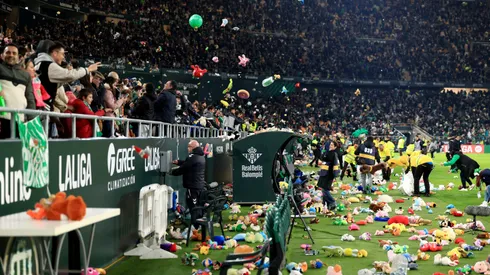 La hinchada del Betis en el último duelo, ante el Getafe