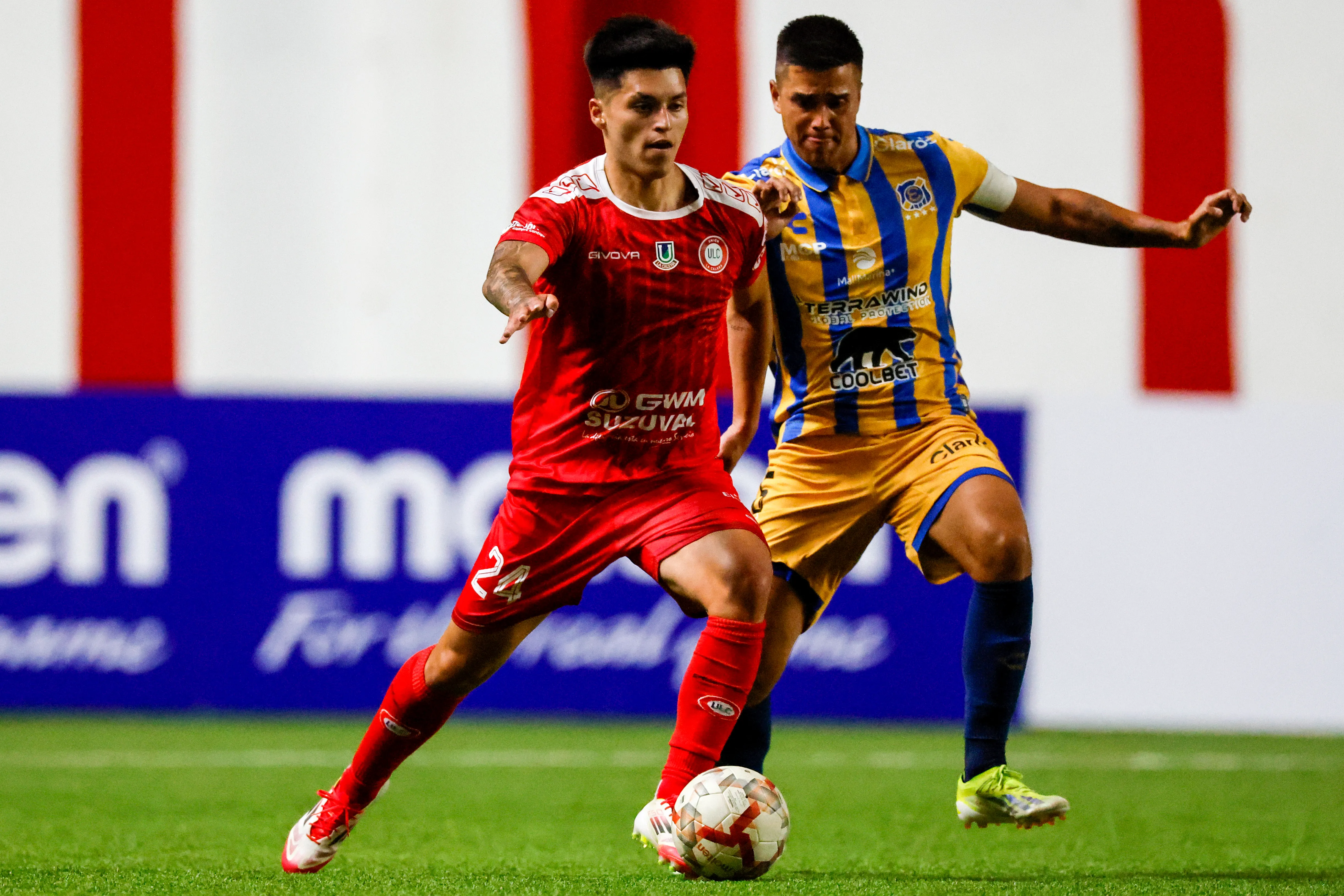 Felipe Yáñez jugando en Unión La Calera en 2025. Imagen: Photosport
