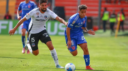 Futbol, Colo Colo vs Universidad de Chile.<br />
Supercopa 2025<br />
El jugador de Colo Colo Emiliano Amor, izquierda, disputa el balon contra Lucas Assadi de Universidad de Chile durante el partido por la Supercopa 2025 disputado en el estadio Santa Laura en Santiago, Chile.<br />
14/09/2025<br />
Javier Vergara/Photosport
Football, Colo Colo vs Universidad de Chile.<br />
2025 Supercopa<br />
Colo Colo’s player Emiliano Amor, left, vies for the balla against Lucas Assadi of Universidad de Chile during the Supercopa 2025 match at the Santa Laura stadium in Santiago, Chile.<br />
14/09/2025<br />
Javier Vergara/Photosport