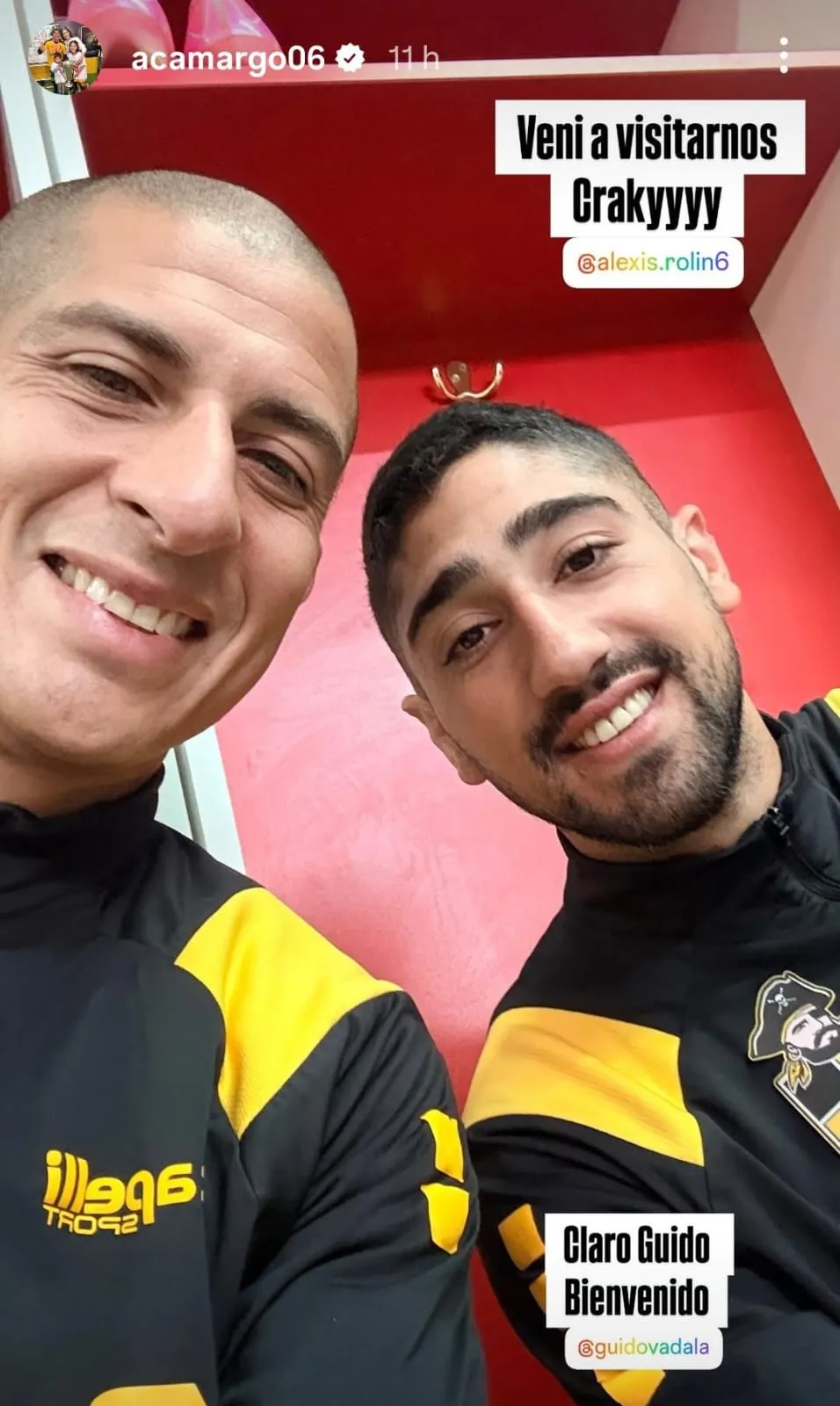 Camargo y Guido Vadalá juntos nuevamente. (Captura Instagram).