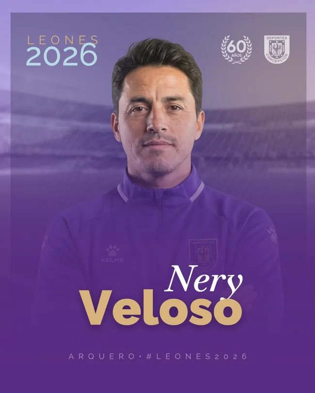 Con esta imagen Deportes Concepción le dio la bienvenida a Nery Veloso como flamante nuevo refuerzo para el 2026. 