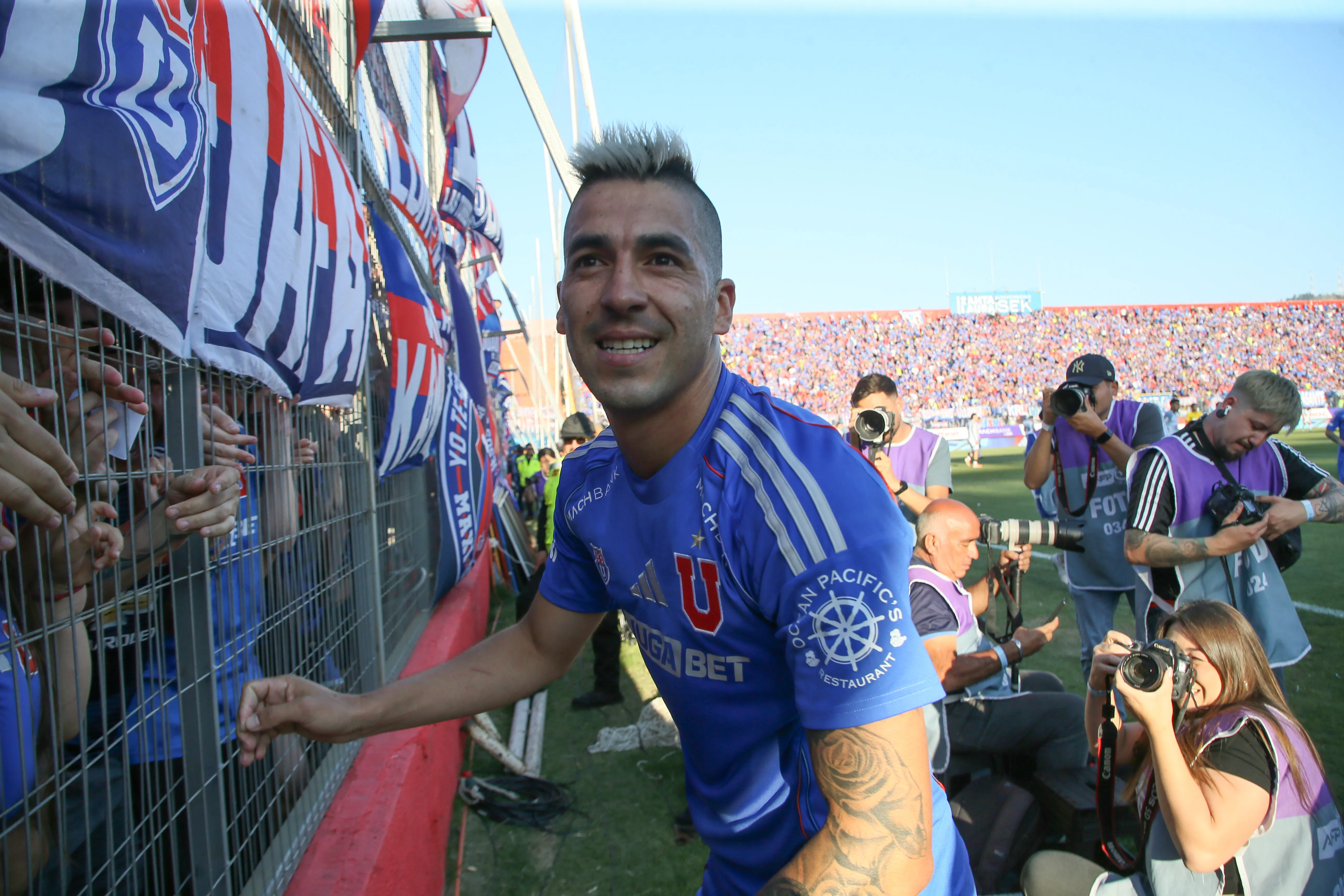 Leandro Fernández ha anotado 33 goles en 100 partidos con la camiseta de Universidad de Chile. | Foto: Photosport.
