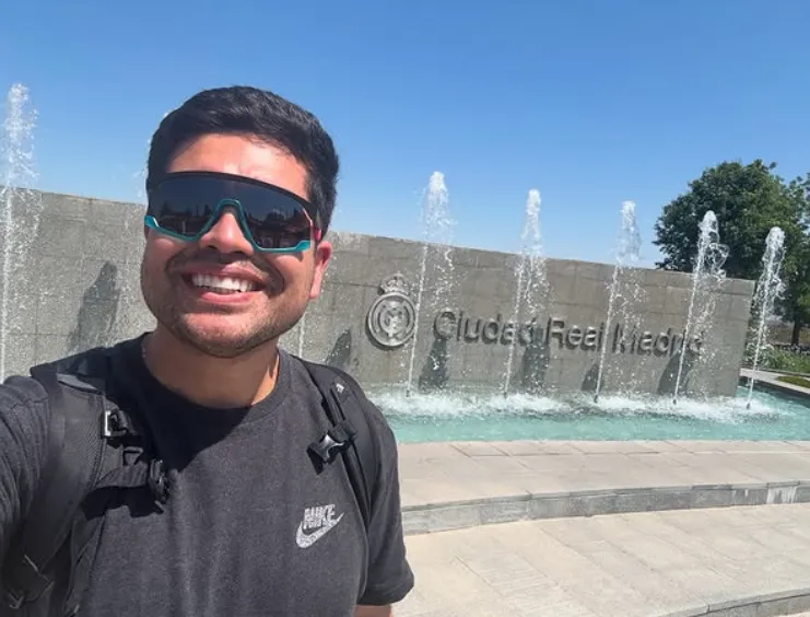 Franco Barraza en un período de aprendizaje en el Real Madrid. (Captura Instagram).