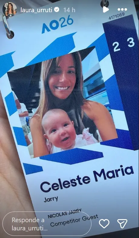 La credencial de la hija de Jarry en Australia