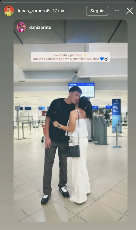 La imagen con que se confirma que Lucas Romero será jugador de Universidad de Chile. | Foto: Captura.