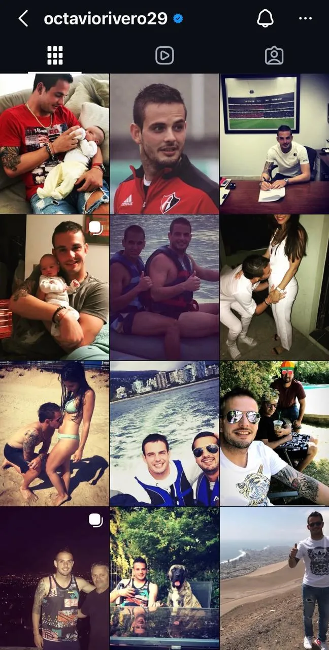 El Instagram de Octavio Rivero posterior a su llegada a Universidad de Chile. (Foto: Captura)