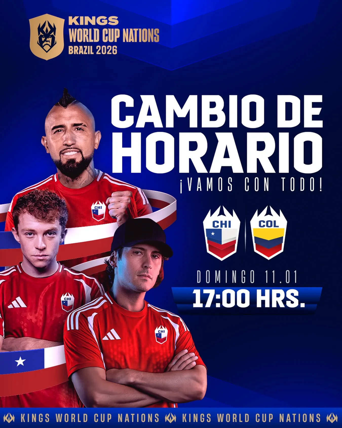 Chile y Colombia se miden este 11 de enero a partir de las 17:00 horas.