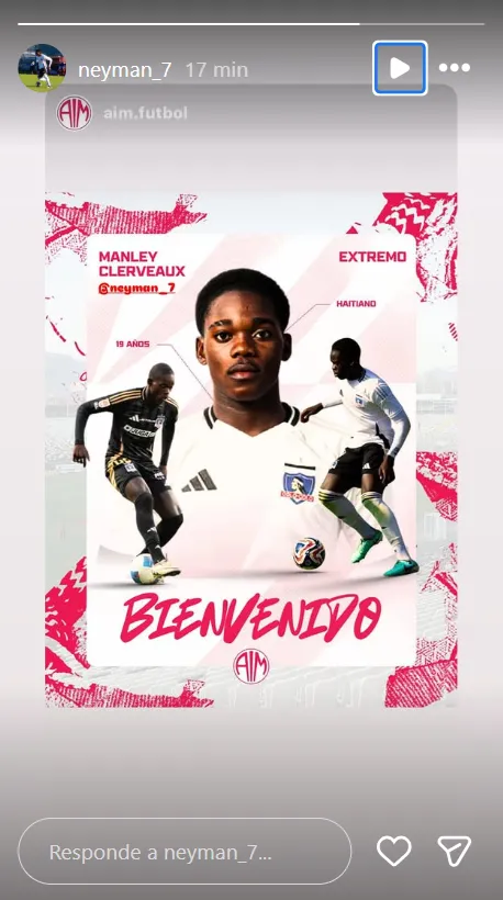 La historia de Manley Clerveaux. (Captura Instagram).