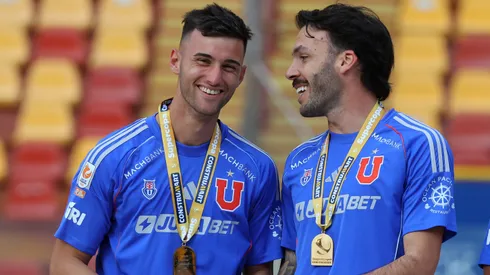 Sebastián Rodríguez junto al argentino Felipe Salomoni.